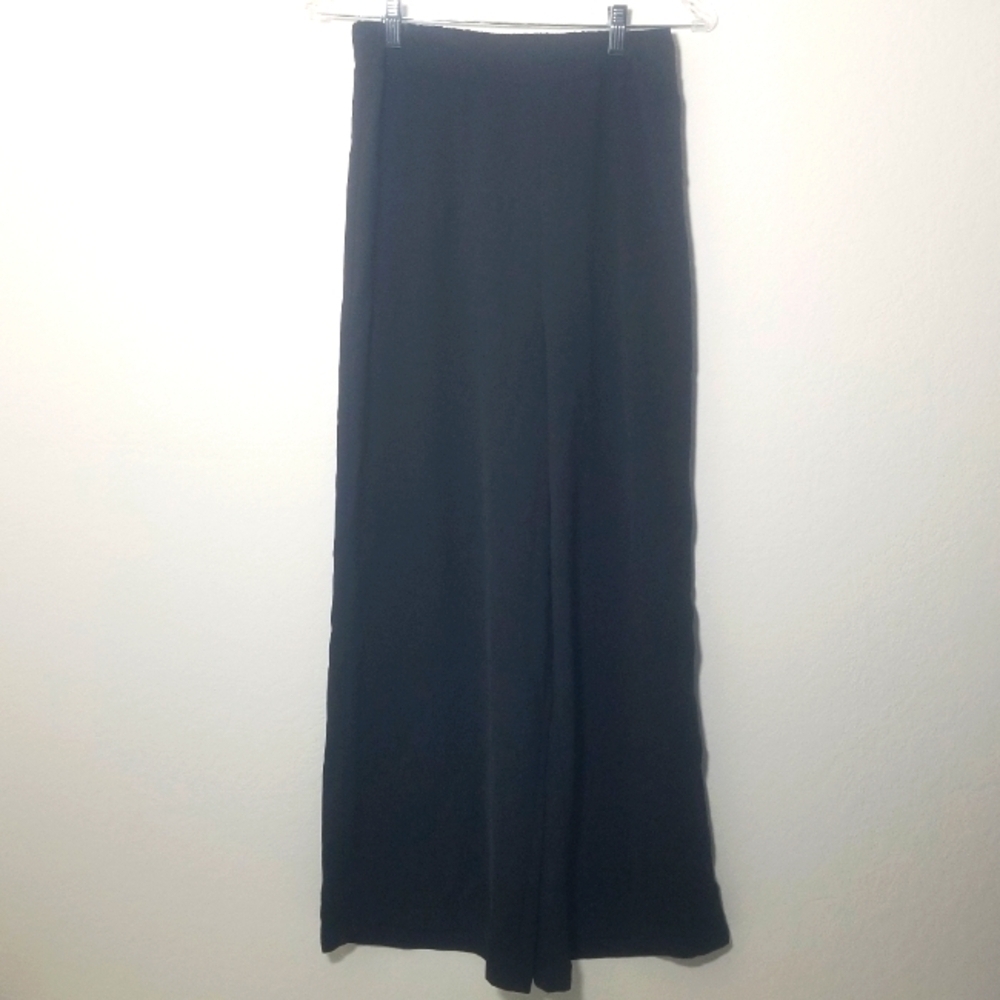 Elegant Wide Leg Black Women's Skirt B4